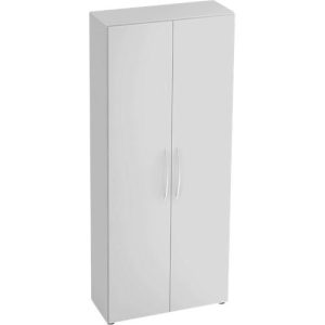 Schrank TARA, 5 Ordnerhöhen, Flügeltüren, 1 fester Zwischenboden, 3 Fachböden, B 800 x T 330 x H 1880 mm, lichtgrau Schrank TARA, 5 Ordnerhöhen, Flügeltüren, 1 fester Zwischenboden, 3 Fachböden, B 800 x T 330 x H 1880 mm, lichtgrau
