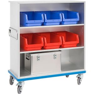 Schrankwagen GMÖHLING G®-Cup light, offene Front, bis 300 kg, 3 Etagen, Volumen ca. 740 l Schrankwagen GMÖHLING G®-Cup light, offene Front, bis 300 kg, 3 Etagen, Volumen ca. 740 l