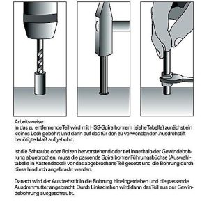 Schraubenausdrehersatz 49-U-B M 5-M 16 25-tlg.inkl.passende HSS Schraubenausdrehersatz 49-U-B M 5-M 16 25-tlg.inkl.passende HSS