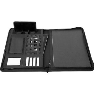 Schreibmappe Lightpak®, A4, Tabletfach, Handy-/Tabletaufsteller, Multifunktionsbänder, Block, Reißverschluss, RPET, anthrazit Schreibmappe Lightpak®, A4, Tabletfach, Handy-/Tabletaufsteller, Multifunktionsbänder, Block, Reißverschluss, RPET, anthrazit