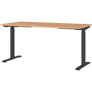 Schreibtisch Agenda Home, elektrisch höhenverstellbar, B 1600 x T 800 x H 720-1200 mm, Grandson-Eiche/Schwarz + Memory-USB-Panel Schreibtisch Agenda Home, elektrisch höhenverstellbar, B 1600 x T 800 x H 720-1200 mm, Grandson-Eiche/Schwarz + Memory-USB-Panel