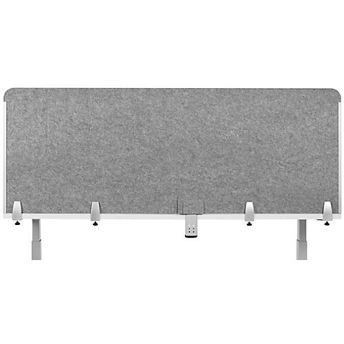 Schreibtisch-Akustik-Trennwand BE Safety Screen Rückwand, ohne Acrylfenster, Dicke 10 mm, B 1600 x H 600 mm, hellgrau