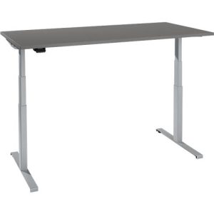 Schreibtisch, elektrisch höhenverstellbar, T-Fuß, B 1800 x T 800 x H 620-1270 mm, graphit/weißaluminium + Memoryschalter Schreibtisch, elektrisch höhenverstellbar, T-Fuß, B 1800 x T 800 x H 620-1270 mm, graphit/weißaluminium + Memoryschalter