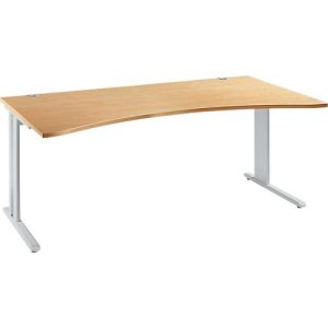 Schreibtisch Planova Basic, mit Cockpitplatte, C-Fuß, B 1800 mm, T 800/1000 mm, Schreibtisch Planova Basic, mit Cockpitplatte, C-Fuß, B 1800 mm, T 800/1000 mm,