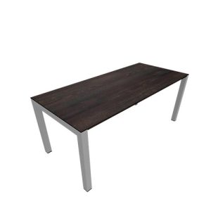 Schreibtisch SOLUS PLAY, 4-Fuß, höhenverstellbar, B 1800 x T 800 x H 720 – 820 mm, Mooreiche Schreibtisch SOLUS PLAY, 4-Fuß, höhenverstellbar, B 1800 x T 800 x H 720 – 820 mm, Mooreiche