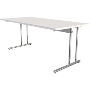 Schreibtisch Toledo, höhenverstellbar, Rechteck, C-Fuß-Gestell, Breite 1800 mm, weiß Schreibtisch Toledo, höhenverstellbar, Rechteck, C-Fuß-Gestell, Breite 1800 mm, weiß