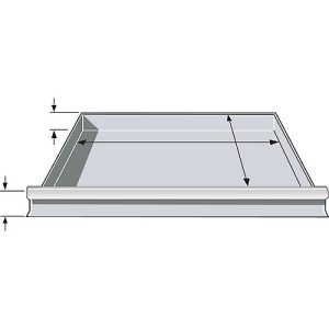 Schublade ESCH351010-HS-Z, für Regale System R 3000/4000, für Feldbreite 993 mm, inkl. Zubehör, B 907 x T 500 x H 100 mm, Stahlblech, silber Schublade ESCH351010-HS-Z, für Regale System R 3000/4000, für Feldbreite 993 mm, inkl. Zubehör, B 907 x T 500 x H 100 mm, Stahlblech, silber