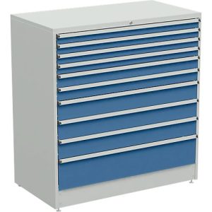 Schubladenschrank, 10 Schubladen, B 1330 x T 715 x H 1400 mm Schubladenschrank, 10 Schubladen, B 1330 x T 715 x H 1400 mm