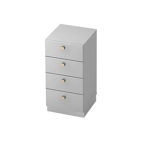 Schubladenschrank, 2 OH, B 400 x T 420 mm, lichtgrau