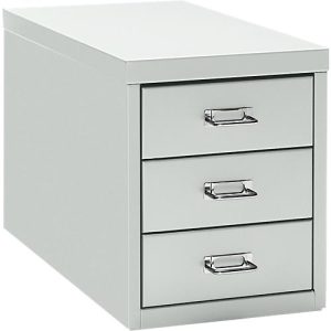 Schubladenschrank DIN A4, mit 3 Schubladen, 330 mm hoch, lichtgrau Schubladenschrank DIN A4, mit 3 Schubladen, 330 mm hoch, lichtgrau