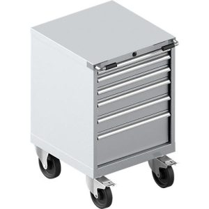 Schubladenschrank mit Rollen WSK 27-27, 6 Schübe, bis 75 kg, B 564 x T 572 x H 870 mm, weißaluminium/weißaluminium Schubladenschrank mit Rollen WSK 27-27, 6 Schübe, bis 75 kg, B 564 x T 572 x H 870 mm, weißaluminium/weißaluminium