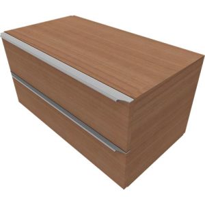 Schubladenschrank QUANDOS BOX, 2 Schübe, B 1000 x T 440 x H 374 mm, Kirsche Romana Schubladenschrank QUANDOS BOX, 2 Schübe, B 1000 x T 440 x H 374 mm, Kirsche Romana