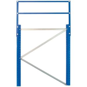 Schulte Lagertechnik Diagonalstrebe für Rahmenfachwerke S610-M18-U, L 1194 mm, für Rahmentiefe 1100 mm, verzinkt