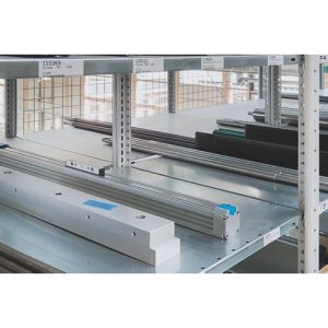 SCHULTE Lagertechnik Doppel-Anbauregal Stecksystem, MULTIPlus250, 3000x1000x(2×500) mm, 14 Böden, verzinkt