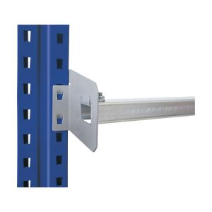 Schulte Lagertechnik Durchschubsicherung für Palettenregale, für Holmlänge 1350 mm, Palettenüberstand 75 mm, verzinkt