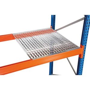 Schulte Lagertechnik Holmbündig einlegbarer Gitterrost für Palettenregale, B 950 x T 1100 mm, für Holmtiefe 50 mm, verzinkt, 1 Stück