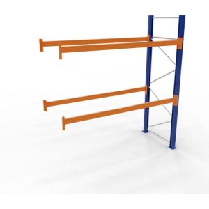 Schulte Lagertechnik Palettenregal, Anbauregal, B 2786 x T 1100 x H 4000 mm, 3 Ebenen, Palettengewicht bis 500 kg, Feldlast 5782 kg, blau/orange Schulte Lagertechnik Palettenregal, Anbauregal, B 2786 x T 1100 x H 4000 mm, 3 Ebenen, Palettengewicht bis 500 kg, Feldlast 5782 kg, blau/orange