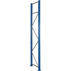 Schulte Lagertechnik Palettenregal-Ständerrahmen S635-B20, unmontiert, T 800 x H 8000 mm, Stützenbreite 100 mm, blau/verzinkt Schulte Lagertechnik Palettenregal-Ständerrahmen S635-B20, unmontiert, T 800 x H 8000 mm, Stützenbreite 100 mm, blau/verzinkt