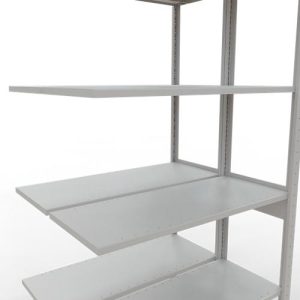 SCHULTE Lagertechnik – Stecks.Doppelanbauregal Typ 150 – 2500x1000x2x400 mm 2×6 Böden
