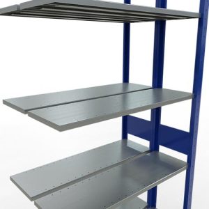 SCHULTE Lagertechnik – Stecks.Doppelanbauregal Typ 150 – 3000x1000x2x300 mm 2×7 Böden