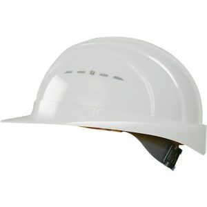 Schutzhelm EuroGuard I/79 4-G, Hochdruck-Polyethylen, DIN EN 397, weiß, mit 4-Punkt-Gurtband, Belüftung Schutzhelm EuroGuard I/79 4-G, Hochdruck-Polyethylen, DIN EN 397, weiß, mit 4-Punkt-Gurtband, Belüftung