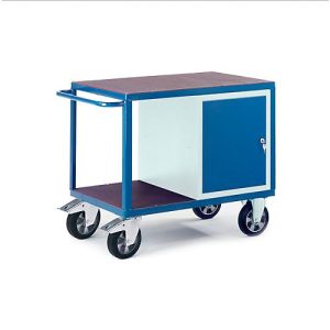 Schwerlast-Werkstattwagen mit Stahlschrank, 1000 x 700 mm, Tragkraft 1000 kg Schwerlast-Werkstattwagen mit Stahlschrank, 1000 x 700 mm, Tragkraft 1000 kg