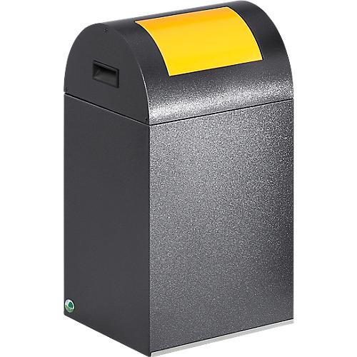 Selbstlöschende Wertstoff-Abfallsammler 40R, antiksilber/gelb