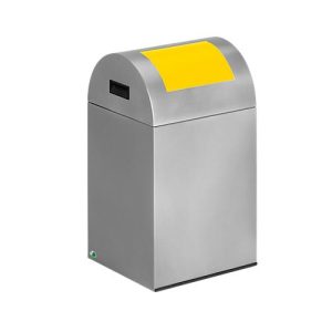 Selbstlöschende Wertstoff-Abfallsammler 40R, silber/gelb