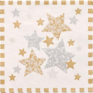 Servietten Popstar Stardust , 3-lagig mit ¼-Falz, 330 x 330 mm, 100 Stück Servietten Popstar Stardust , 3-lagig mit ¼-Falz, 330 x 330 mm, 100 Stück
