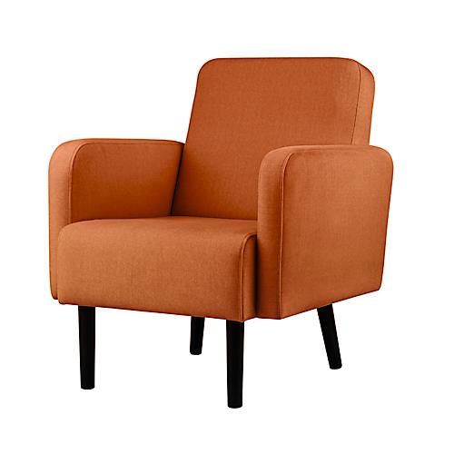 Sessel easyChair® by Paperflow LISBOA, Stoffbezug braun, Fußgestell schwarz, B 710 x T 815 x H 830 mm
