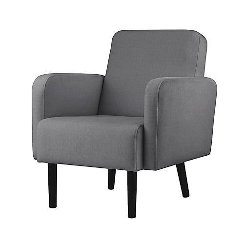 Sessel easyChair® by Paperflow LISBOA Stoffbezug grau, Fußgestell schwarz, B 710 x T 815 x H 830 mm