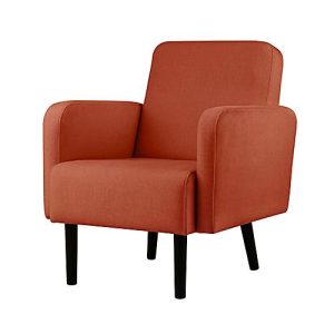Sessel easyChair® by Paperflow LISBOA, Stoffbezug rostfarben, Fußgestell schwarz, B 710 x T 815 x H 830 mm Sessel easyChair® by Paperflow LISBOA, Stoffbezug rostfarben, Fußgestell schwarz, B 710 x T 815 x H 830 mm