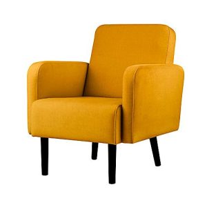 Sessel easyChair® by Paperflow LISBOA, Stoffbezug safran, Fußgestell schwarz, B 710 x T 815 x H 830 mm Sessel easyChair® by Paperflow LISBOA, Stoffbezug safran, Fußgestell schwarz, B 710 x T 815 x H 830 mm
