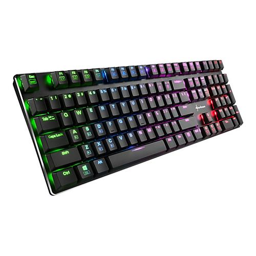 Sharkoon PureWriter RGB Blue - Tastatur - Hintergrundbeleuchtung - USB - Deutsch - Tastenschalter: Kailh Blue