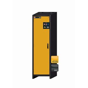 Sicherheitsschrank Typ 30 asecos Q-CLASSIC-30, Flügeltür, Anschlag links, Front Sicherheitsgelb, B 564 x T 620 x H 1947 mm Sicherheitsschrank Typ 30 asecos Q-CLASSIC-30, Flügeltür, Anschlag links, Front Sicherheitsgelb, B 564 x T 620 x H 1947 mm