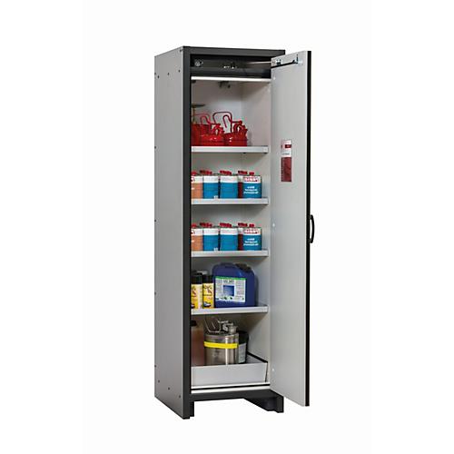Sicherheitsschrank Typ 30 asecos Q-CLASSIC-30, Flügeltür, Anschlag rechts, Front Sicherheitsgelb, B 564 x T 620 x H 1947 mm