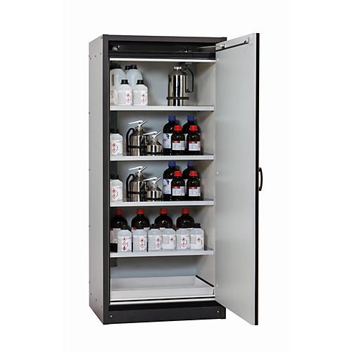Sicherheitsschrank Typ 30 asecos Q-CLASSIC-30, Flügeltür, Anschlag rechts, Front Sicherheitsgelb, B 864 x T 620 x H 1947 mm