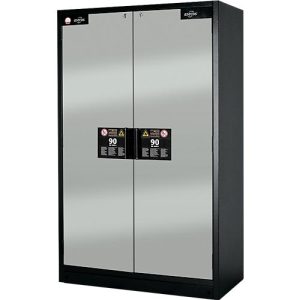 Sicherheitsschrank Typ 90 Asecos Q-CLASSIC-90 asecos, B 1200 mm, 3 Böden, lichtgrau Sicherheitsschrank Typ 90 Asecos Q-CLASSIC-90 asecos, B 1200 mm, 3 Böden, lichtgrau
