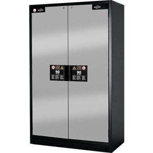 Sicherheitsschrank Typ 90 Asecos Q-CLASSIC-90, B 1200 mm, 6 Auszüge, asecos Silber Sicherheitsschrank Typ 90 Asecos Q-CLASSIC-90, B 1200 mm, 6 Auszüge, asecos Silber