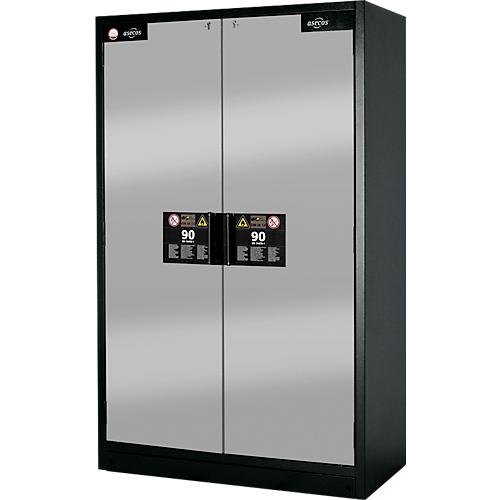 Sicherheitsschrank Typ 90 Asecos Q-CLASSIC-90, B 1200 mm, 6 Auszüge, asecos Silber