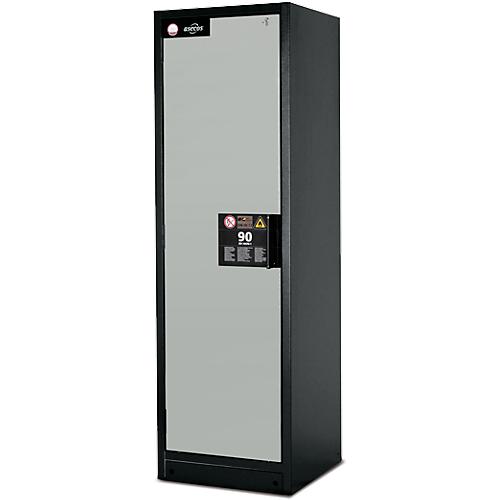 Sicherheitsschrank Typ 90 Asecos Q-CLASSIC-90, B 600 mm, Tür links, 6 Auszüge, lichtgrau