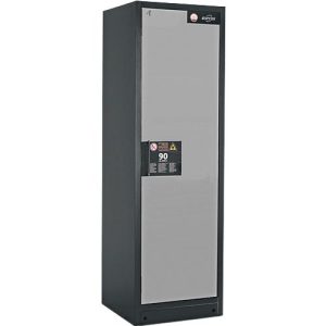Sicherheitsschrank Typ 90 Asecos Q-CLASSIC-90, B 600 mm, Tür rechts, 4 Auszüge, asecos Silber Sicherheitsschrank Typ 90 Asecos Q-CLASSIC-90, B 600 mm, Tür rechts, 4 Auszüge, asecos Silber