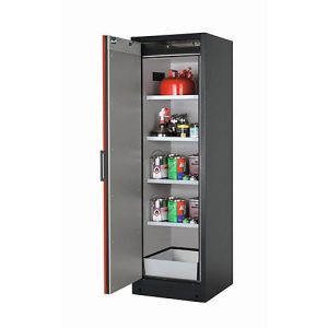 Sicherheitsschrank Typ 90 asecos Q-PEGASUS-90, Flügeltür mit Schließ-Automatik, Anschlag links, Front Verkehrsrot, B 599 x T 615 x H 1953 mm Sicherheitsschrank Typ 90 asecos Q-PEGASUS-90, Flügeltür mit Schließ-Automatik, Anschlag links, Front Verkehrsrot, B 599 x T 615 x H 1953 mm
