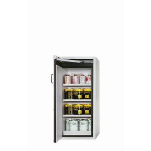 Sicherheitsschrank Typ 90 asecos S-PEGASUS-90, Flügeltür mit Schließ-Automatik, Anschlag links, Front Lichtgrau, B 596 x T 616 x H 1298 mm