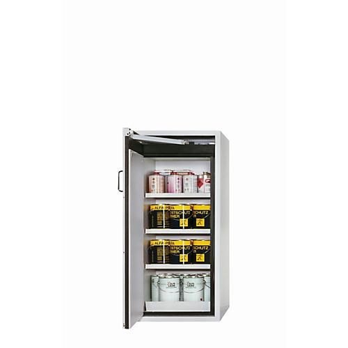 Sicherheitsschrank Typ 90 asecos S-PEGASUS-90, Flügeltür mit Schließ-Automatik, Anschlag links, Front Lichtgrau, B 596 x T 616 x H 1298 mm