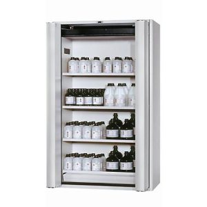 Sicherheitsschrank Typ 90 asecos S-PHOENIX touchless-90, vollautomatische Falttüren mit Sensor, Front Lichtgrau, B 1196 x T 616 x H 1968 mm