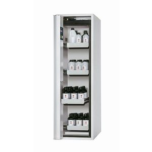 Sicherheitsschrank Typ 90 asecos S-PHOENIX Vol.2-90, Falttür mit Schließ-Automatik, Anschlag links, Front Lichtgrau, B 596 x T 749 x H 1968 mm