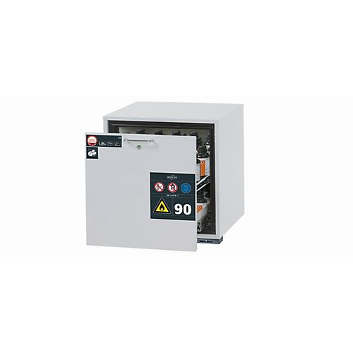 Sicherheitsunterbauschrank Typ 90 asecos UB-S-90, Schublade, Front Lichtgrau, B 593 x T 574 x H 600 mm
