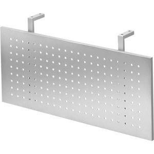 Sichtblende für Schreibtische, Metall, gelocht, silberfarben einbrennlackiert, B 800 mm Sichtblende für Schreibtische, Metall, gelocht, silberfarben einbrennlackiert, B 800 mm