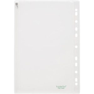Sichthülle FolderSys, Gleitverschuss, Abheftrand mit EURO-Lochung, PVC-frei, EVA-Folie transparent, A4, 10 Stück Sichthülle FolderSys, Gleitverschuss, Abheftrand mit EURO-Lochung, PVC-frei, EVA-Folie transparent, A4, 10 Stück